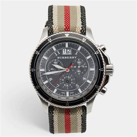 burberry endurance chronograph watch|burberry stainless steel chronograph watch.